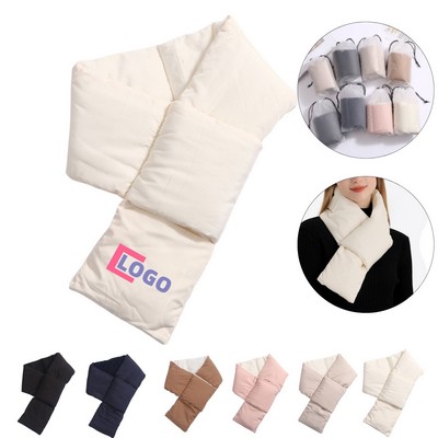 Solid Color Down Feather Scarf