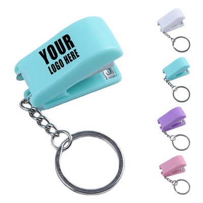 Mini Stapler Keychain Cartoon Design