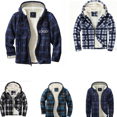 Men's Plaid Sherpa Jacket