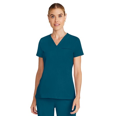 Medelita Scrubs - Women's 3-Pocket Flora V-Neck Scrub Top