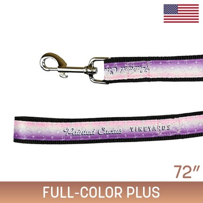 1" X 72" Sublimated Heavy Duty Pet Leash w/ Nickel-plated Hardware