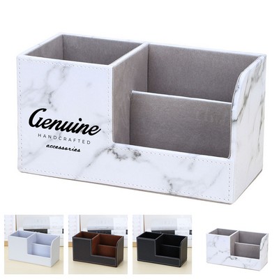 Eco-friendly PU Leather Desk Organizer