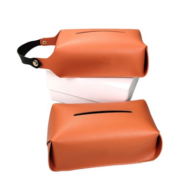 PU Leather Hanging Tissue Cover Bag