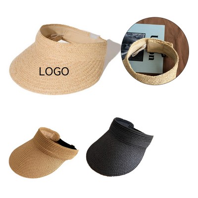 Wide Brim Sun Straw Visor Hats Caps For Women