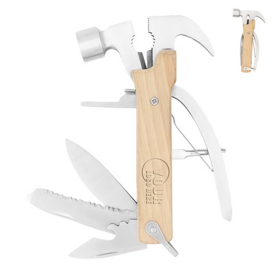 Portable Outdoor Tool Hammer Beech Wood Handle