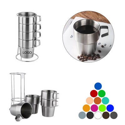 304 Stainless Steel Double Wall Stackable Cups