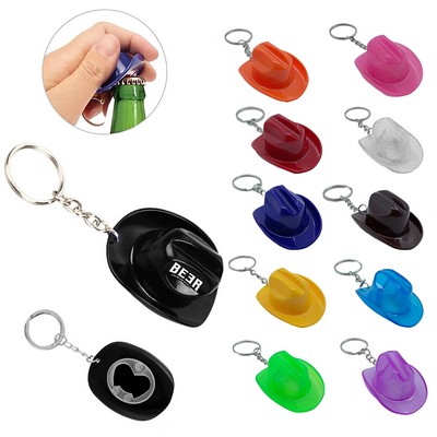 Cowboy Hat Bottle Opener Keychain