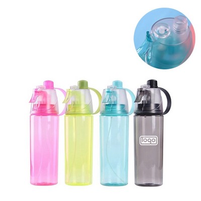 24 Oz Transparent Sports Spray Straw Bottle
