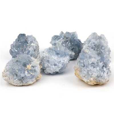 Natural Blue Crystal Cluster Specimen Raw Blue Quartz Geode Crystal Block Healing Mineral Stone