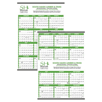 Triumph® Calendars Small Quantity Custom Span-A-Year Calendar