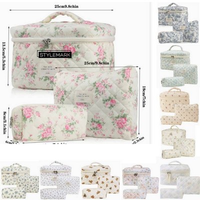 Cute Cotton Makeup Bag Set
