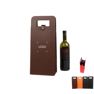 PU Leather Wine Tote