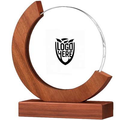 Wooden Crystal Transparent Trophy