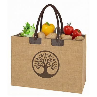 Customizable Large Capacity Jute Tote