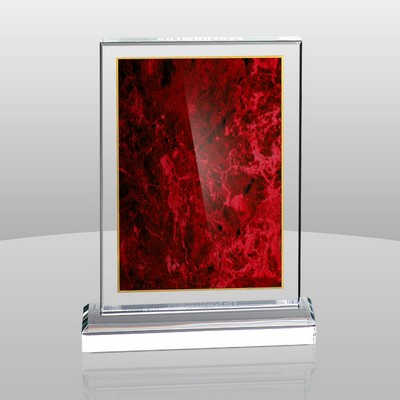 Maroon Red Marble Print Award (7"x5"x2")
