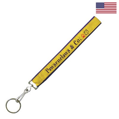 6-1/2" Woven Key Strap w/ Split Ring - "Elite" Weave