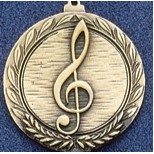 2.5" Stock Cast Medallion (Music Clef Note)