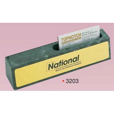 Green Marble Name Card Holder w/ Brass Plate - ON SALE - LIMITED STOCK