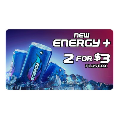 HD Resolution Sticker | Custom | Square Corner | White Static Vinyl | Static Back | 57 - 73 Sq In