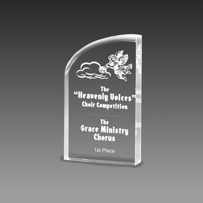 VAE Award™ w/Smooth Curved Accent (3½"x6"x1")