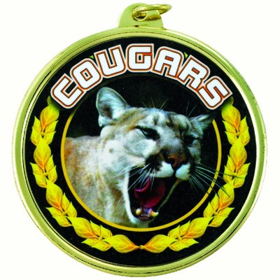 2 ¼" TM Series Academic Medal w/Cougar Mascot Mylar Insert