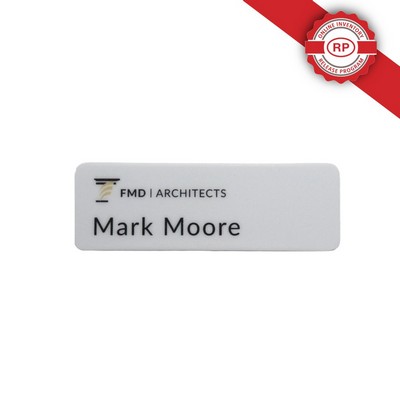 Full Color Name Badge w/ Personalization (1"x3") Rectangle