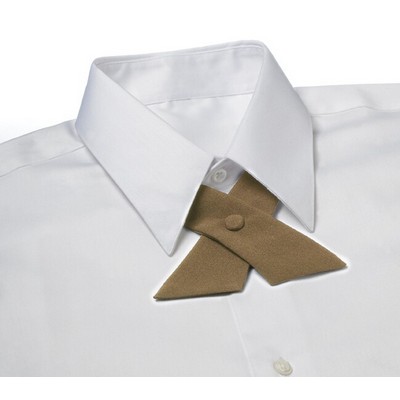 Khaki Beige Poplin Uniform Crossover Tie