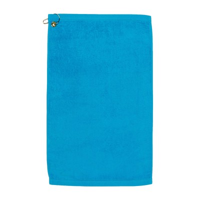 Premium Velour Golf Towel w/ Upper Left Corner Hook & Grommet (Color Imprinted)