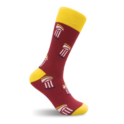 Luxury Combed Cotton Custom Dress Socks- Always Knitted, Never Printed