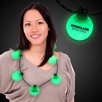 Green LED Ball Necklace(Pad Printed)
