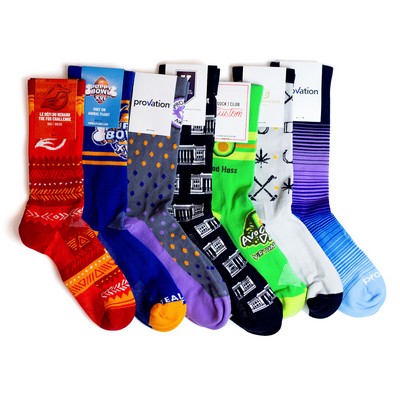 Custom Knit Nylon Crew Athletic, Performance, and Sports Socks