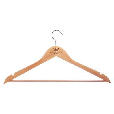 17.5" x 9" Solid Maple Clothes Hanger