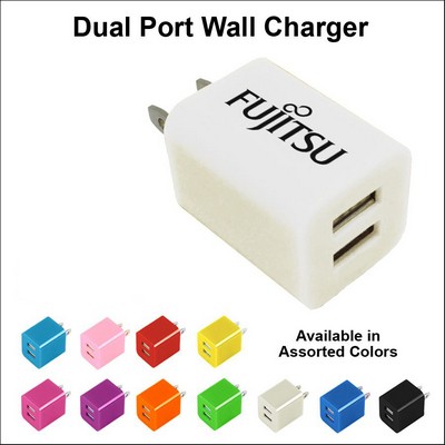 Dual USB 2 Port Wall Charger White No Extra Tariff