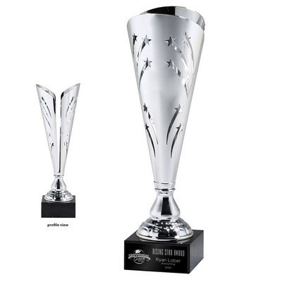 Small Silver Star Cutout Trophy Cup