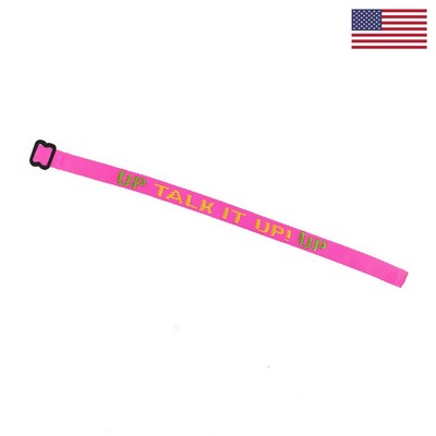 1/2" Woven Wristband w/ Black Slide Closure - "Platinum" Weave