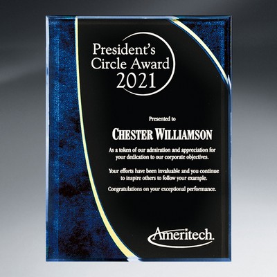 Medium Blue Halley Plaque