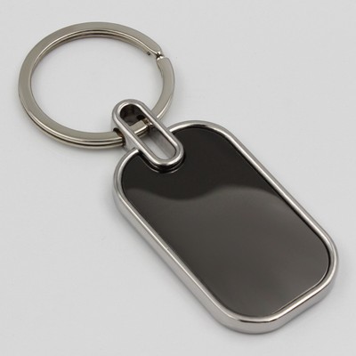 Square Shape Metal Keychain