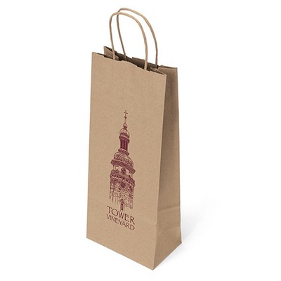 Eco Vino - Kraft-Brown Shopper - Flexo Ink Print