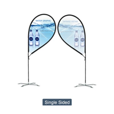 9' Single-Sided R-Shape Advertising Flag in Full Color