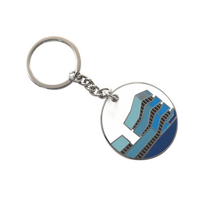 Custom Shaped Zinc Alloy Keychain Imitation Enamel Keychain- One Side Printing