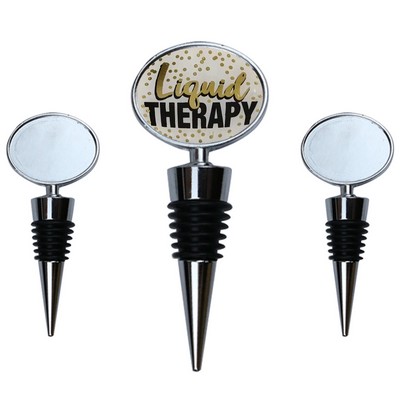 Full Imprint Oval Medal Wine Stopper Cork