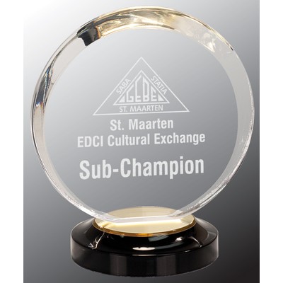 7" Gold Halo Acrylic with Base Award