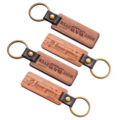 Engraved Wood Keychain