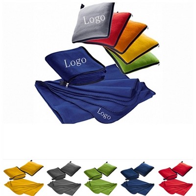 2 in 1 Travel Pillow Blanket