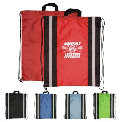 Drawstring Backpack - Large Reflective Drawstring Sport Bags