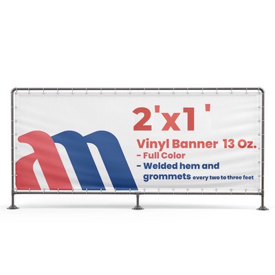 Banner 2'x1' Vinyl 13 Oz Full Color Banner