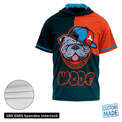 Unisex & Kids' Sublimation Short Sleeve Hooded T-Shirt -