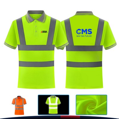 Reflective Safety Polo Short Sleeve