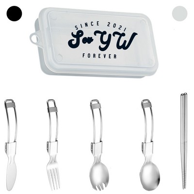 5-Piece Foldable Cutlery Set