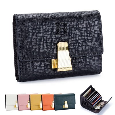 Genuine Leather Exquisite Multi-card ID Bag Wallet